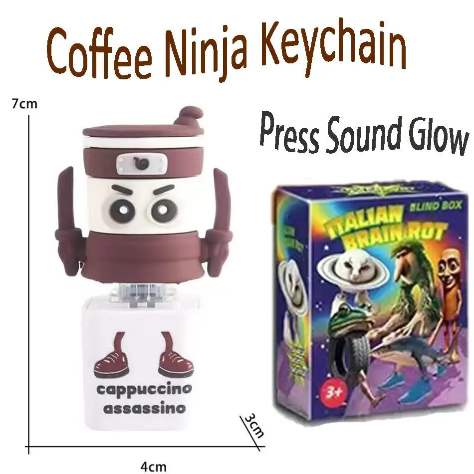 Brainrot-modell med ljus och ljud