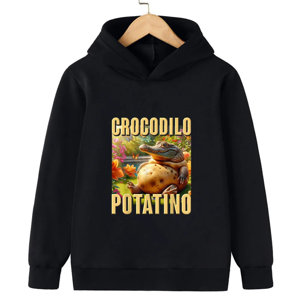 Italiensk Brainrot Barnhoodie