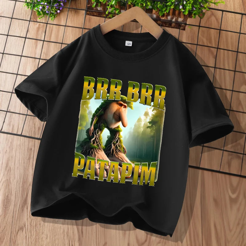 Brainrot T-shirt Barn – Roligt Meme-tryck