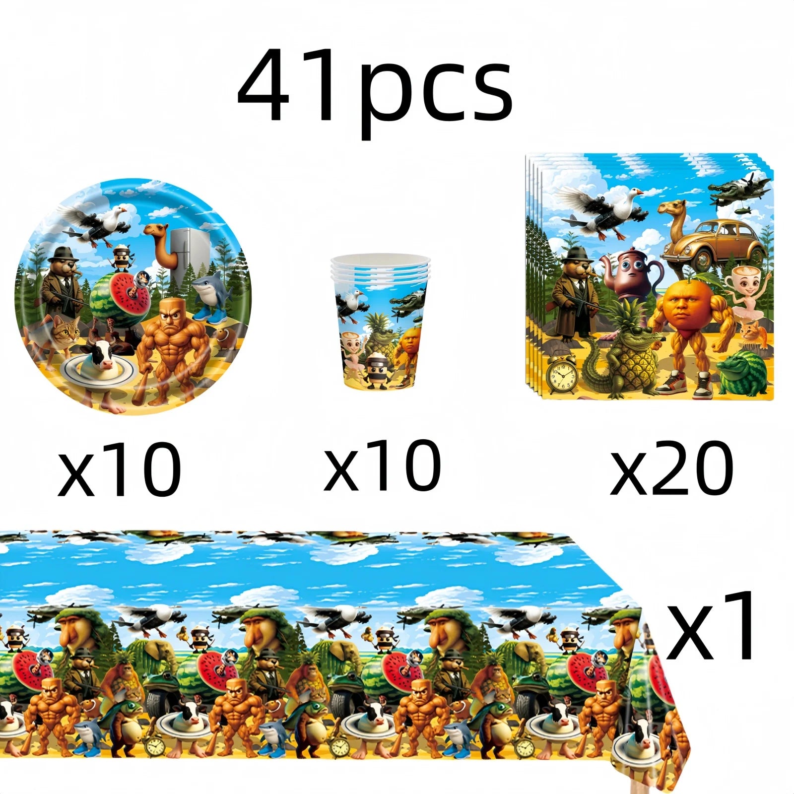 Brainrot Födelsedagsdekorationer