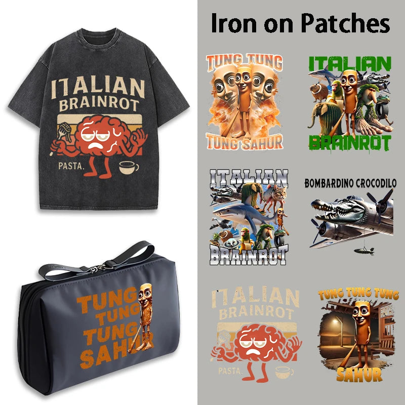 Brainrot-påstrykningsmärken