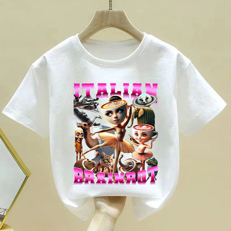 Brainrot T-shirt Barn – Roligt Meme-tryck