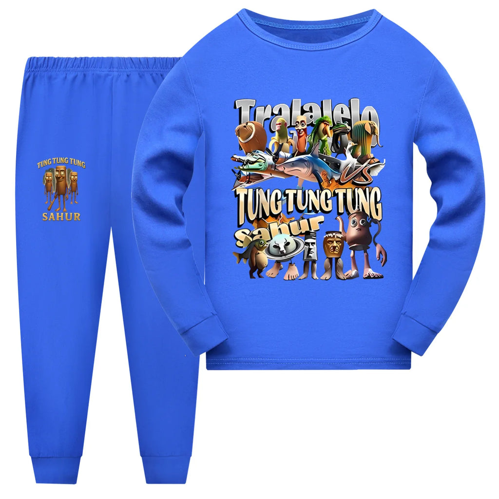 Brainrot barnpyjamas med lång ärm