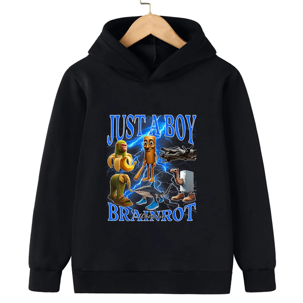 Italiensk Brainrot Barnhoodie