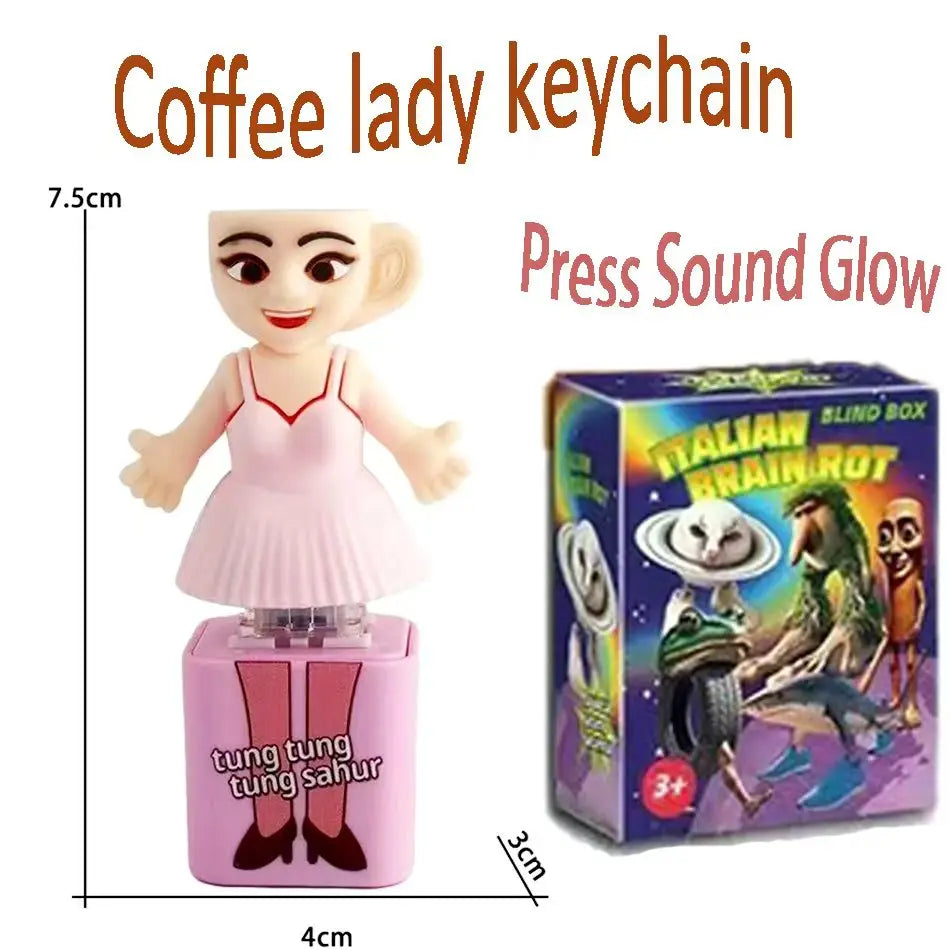 Brainrot-modell med ljus och ljud