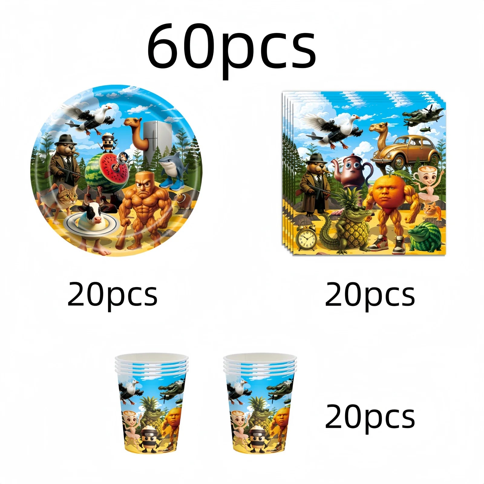 Brainrot Födelsedagsdekorationer