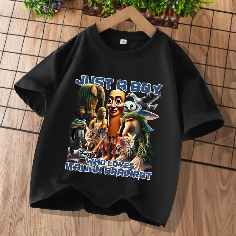 Brainrot T-shirt Barn – Roligt Meme-tryck