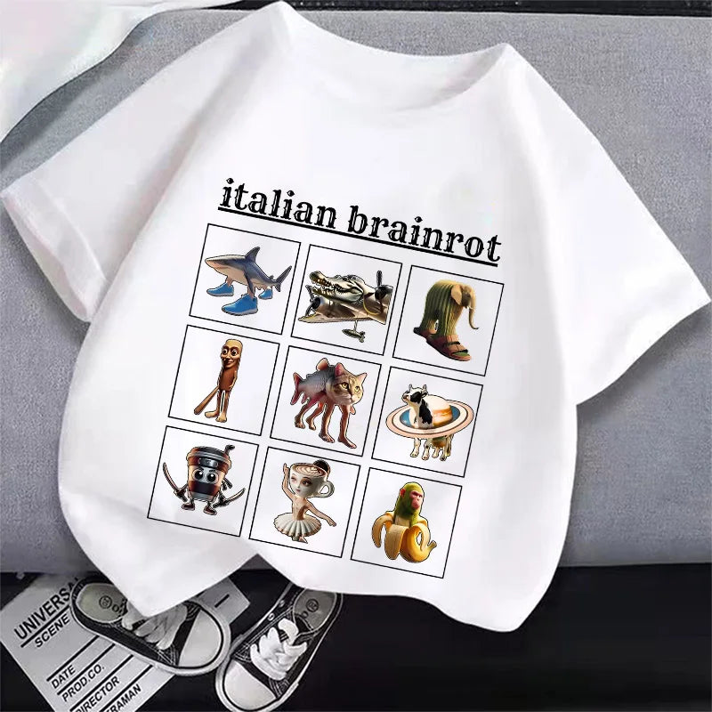 Brainrot T-shirt Barn – Roligt Meme-tryck