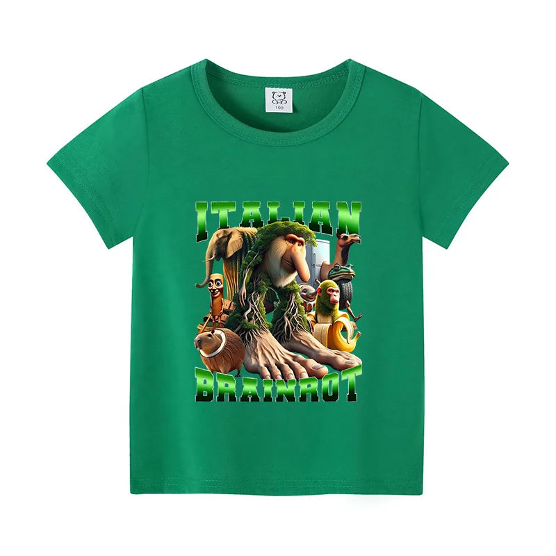 Italian Brainrot Grön Barn-T-shirt