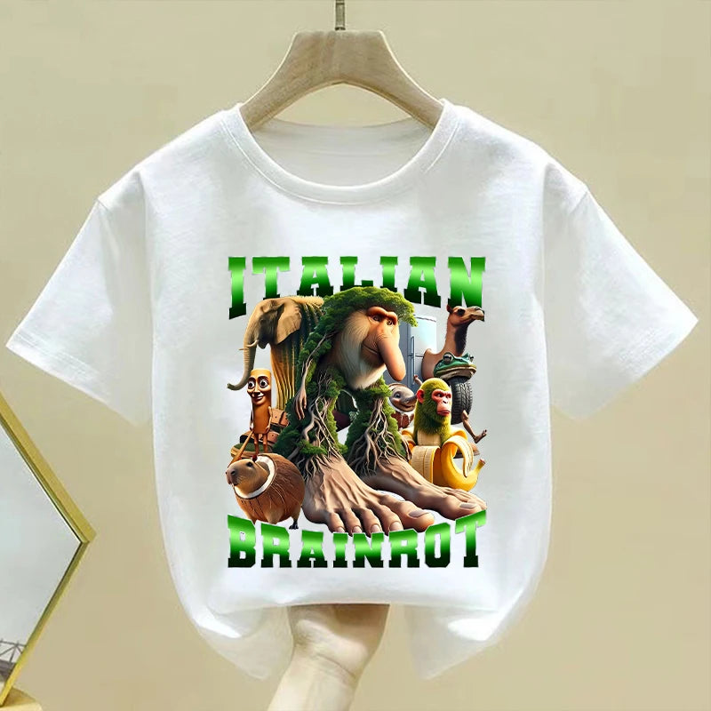 Brainrot T-shirt Barn – Roligt Meme-tryck