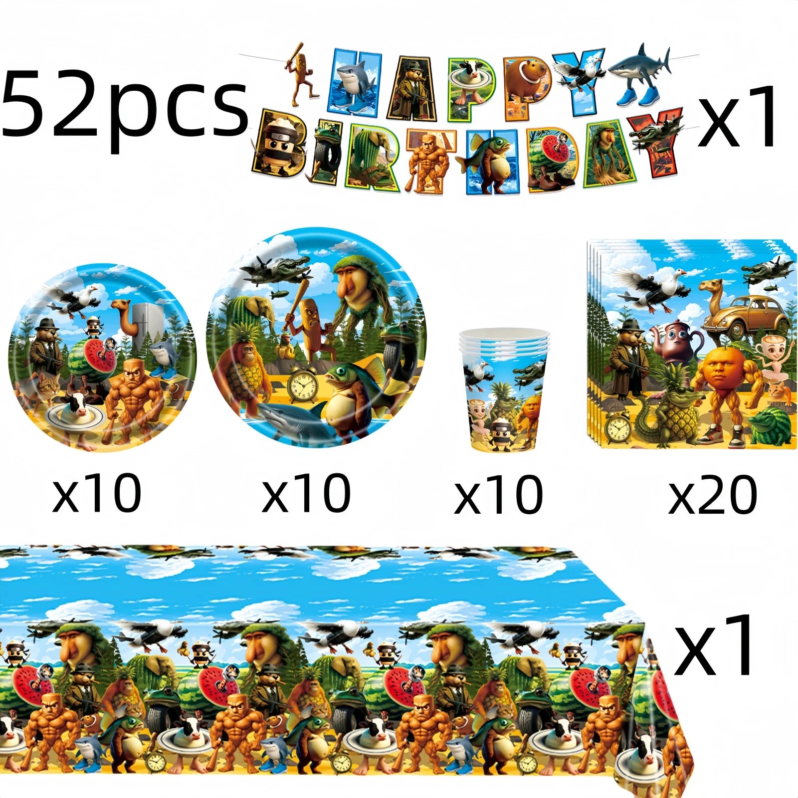 Brainrot Födelsedagsdekorationer