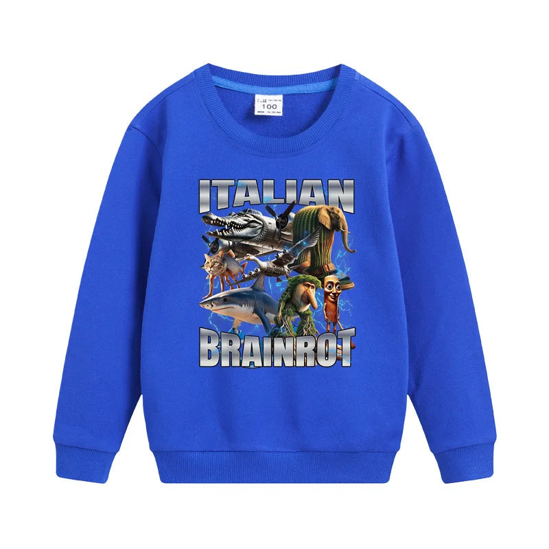 Italiensk Brainrot Barnhoodie
