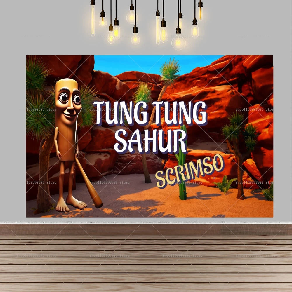 Brainrot Födelsedagsbakgrund