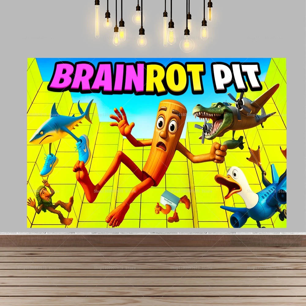Brainrot Födelsedagsbakgrund